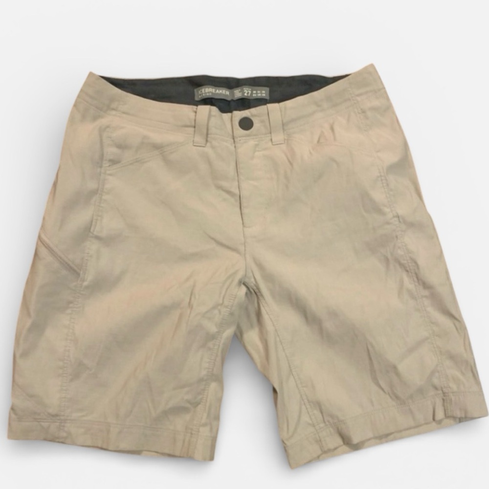 ICEBREAKER Merino Lightweight Hiking Shorts Size 27 Beige